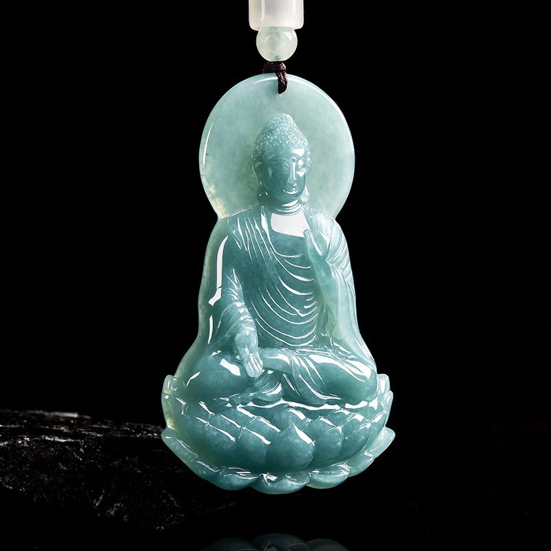 Jewelry & Watches Ltd - Natuurlijke Birmese Jadeïet Boeddha hanger ketting