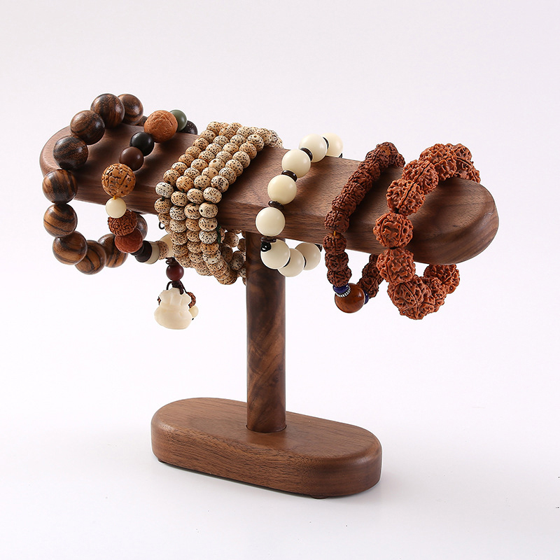 Jewelry And Watches Exhibition - Walnoot houten sieradenorganizer, horloge-displaystandaard, bureau- en