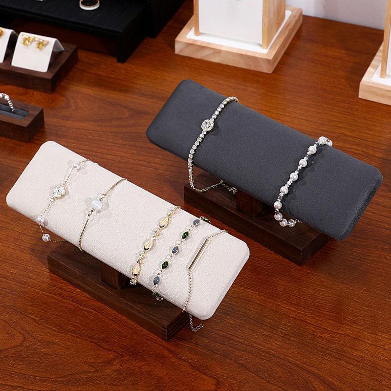 Jewelry And Watches Exhibition - Walnoot massief houten sieradenpresentatiehouder, draagbare opbergstandaard