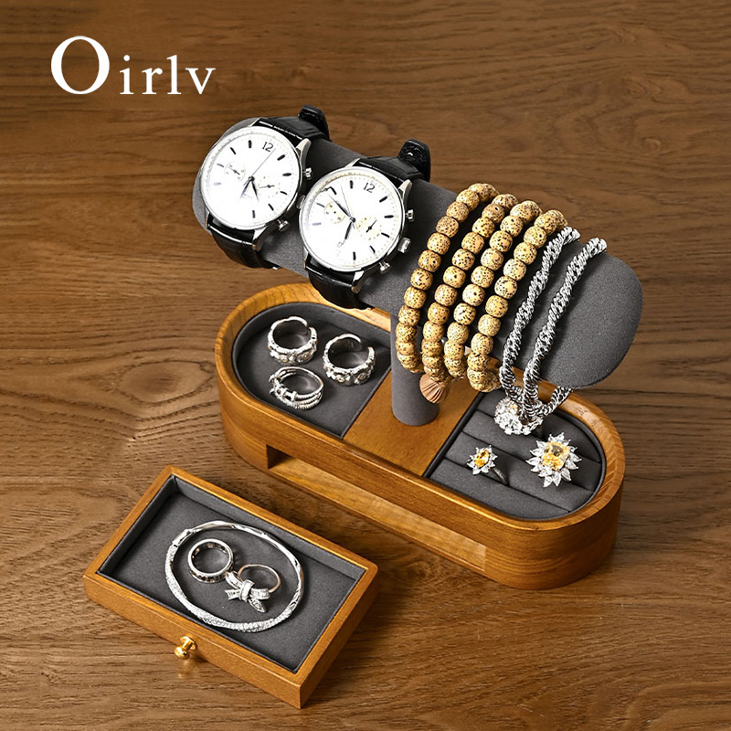 Jewellery Watch - Oirlv Massief Houten Horloge Organisator Plank