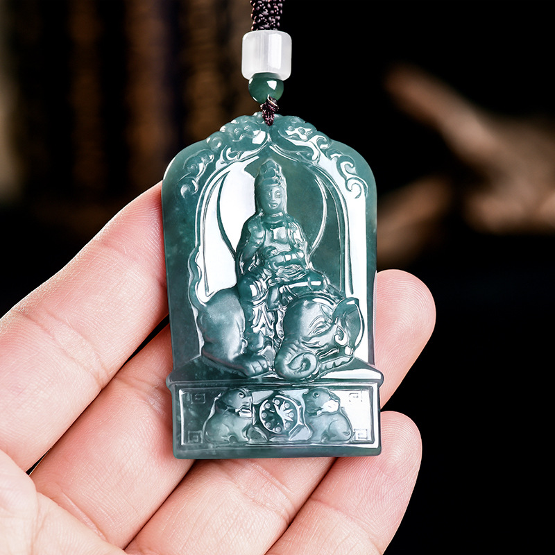 Jewelry & Watches Ltd - Natuurlijke Birmese Jadeïet Guanyin hanger ketting