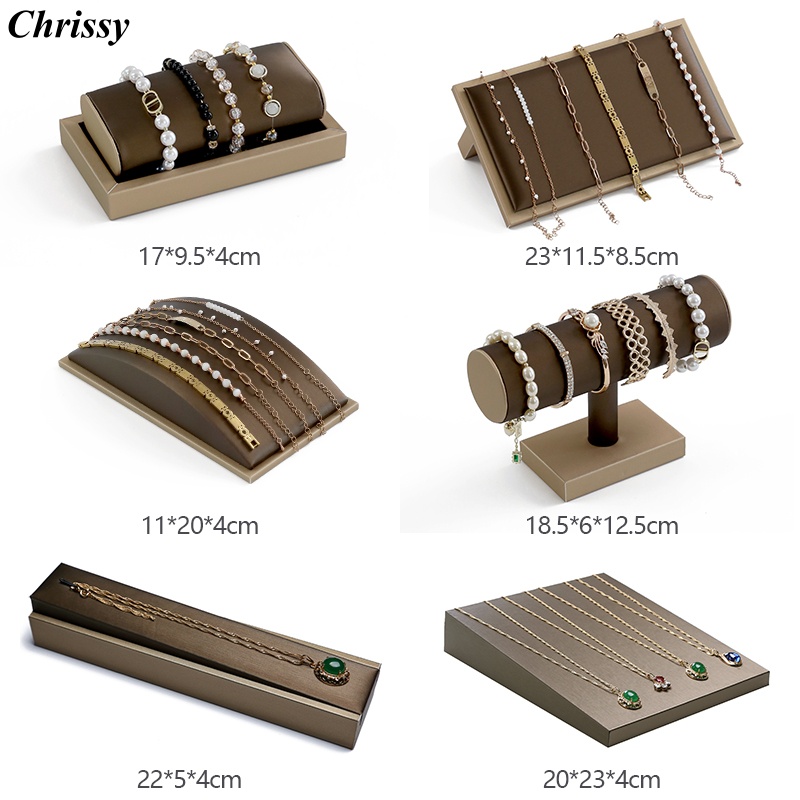 Jewelry And Watches Exhibition - bruin pu lederen armband display rack