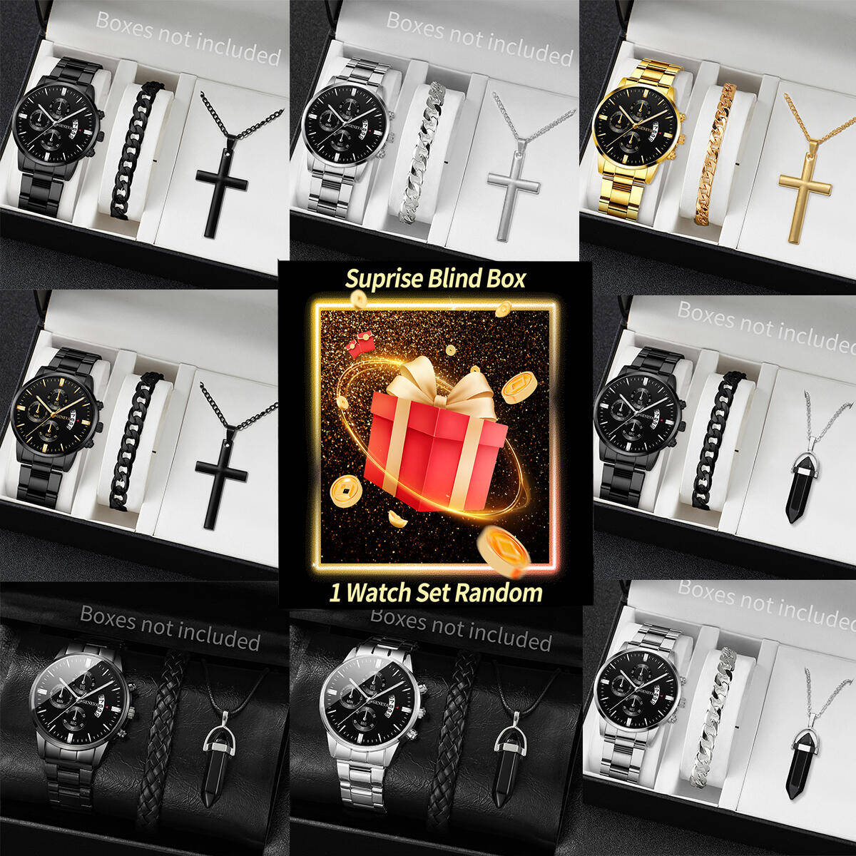 Jewellery Watch - Verrassing Mystery Horloge Blind Box-3 stks/set
