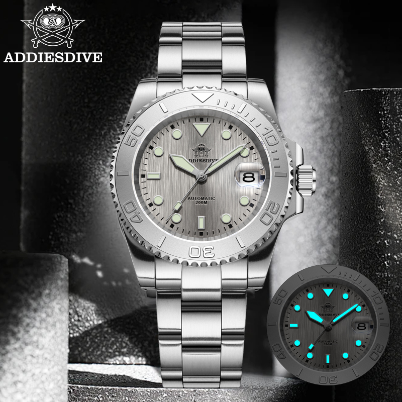 Mens Mechanical Watch - Addiesdive AD2087 Mannen Horloge Waterdicht 20Bar