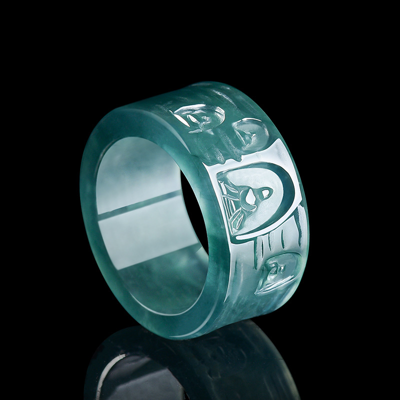 Jewelry & Watches Ltd - Natuurlijke Birmese Jadeïet Boeddha Ring Luxe