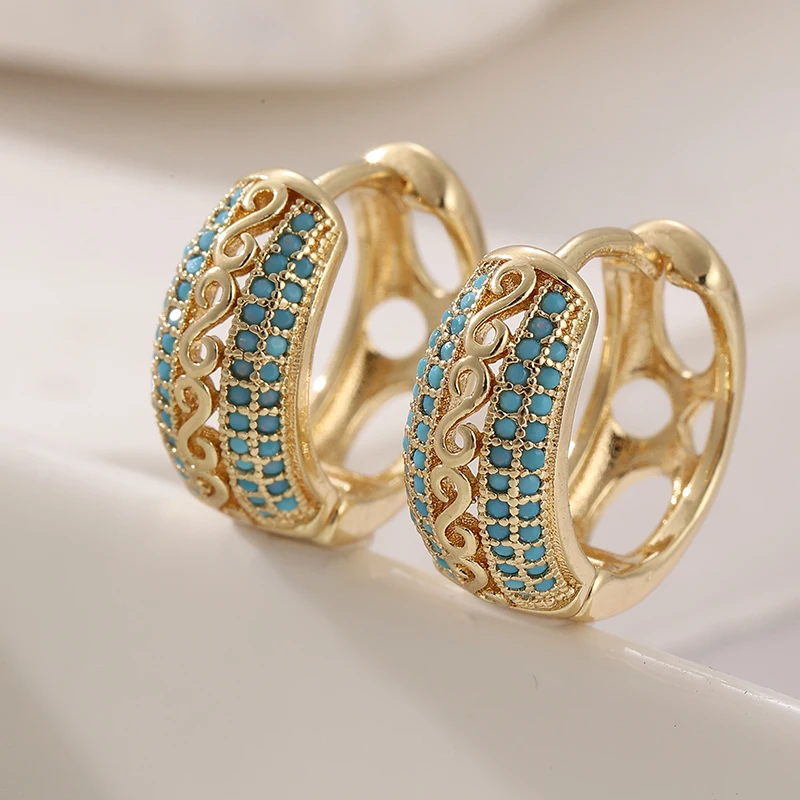 Turquoise Stone Ring - Mode groene synthetische turquoise oorbellen geschikt