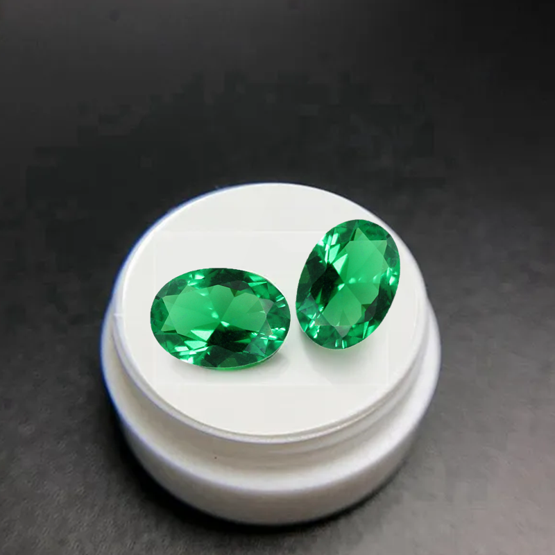 Turquoise Stone Ring - Prachtige smaragdgroene ovale geslepen VVS losse