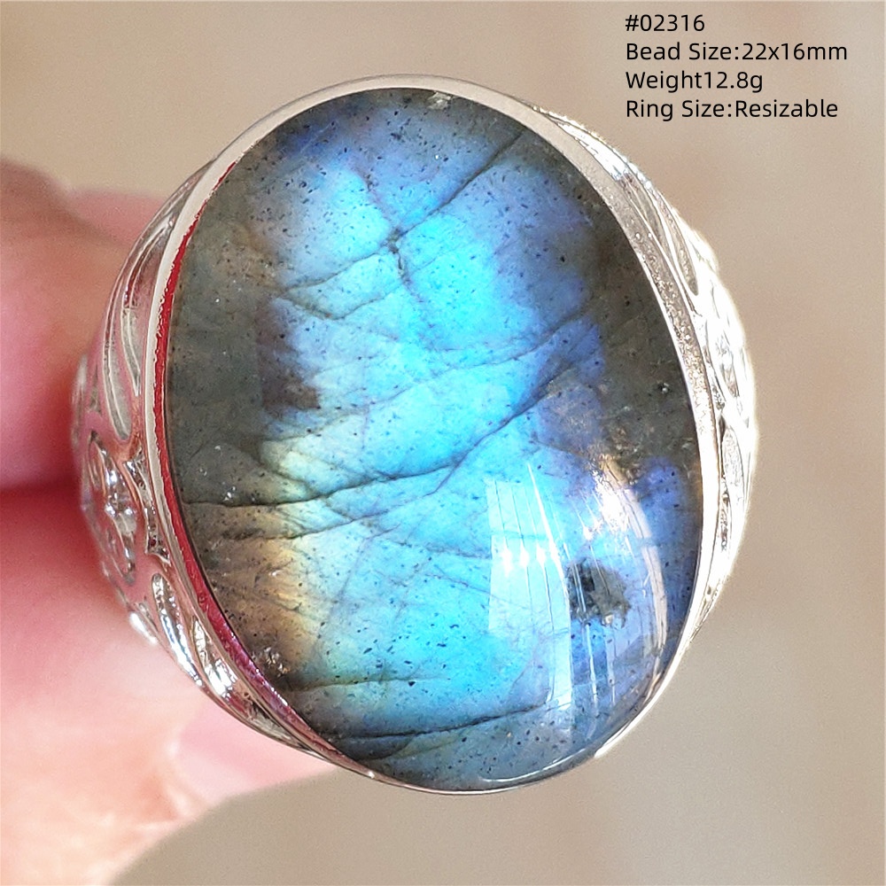 Natuurlijke kleurrijke labrado - Turquoise Stone Ring recensie en prijs