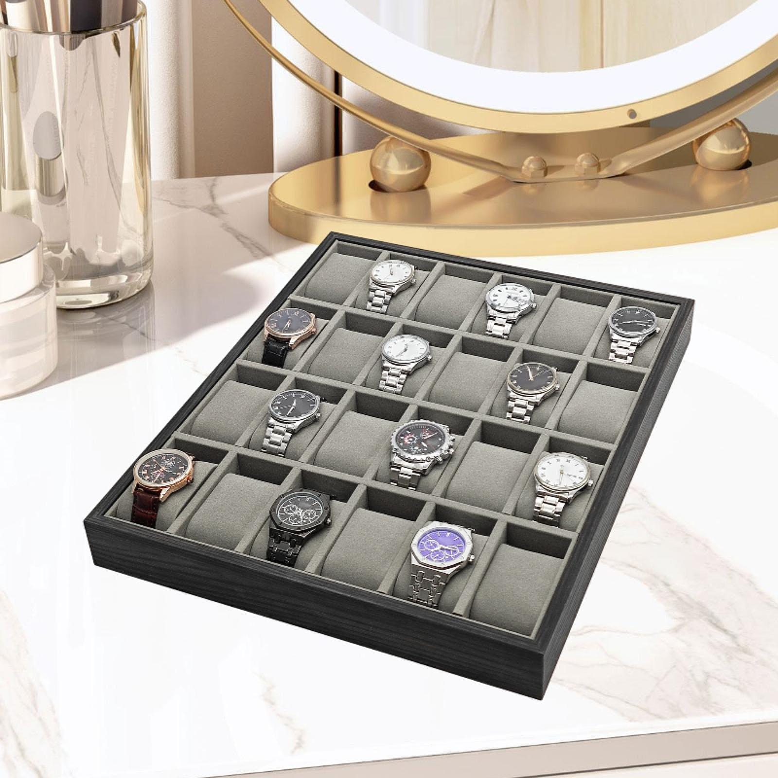 Houten horlogeopbergvak met 24 - Jewelry And Watches Exhibition recensie en prijs