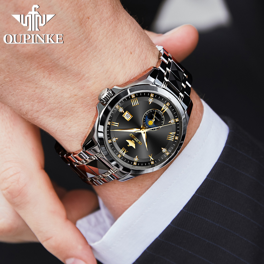 OUPINKE 3265 herenhorloge maan - Mens Mechanical Watch recensie en prijs