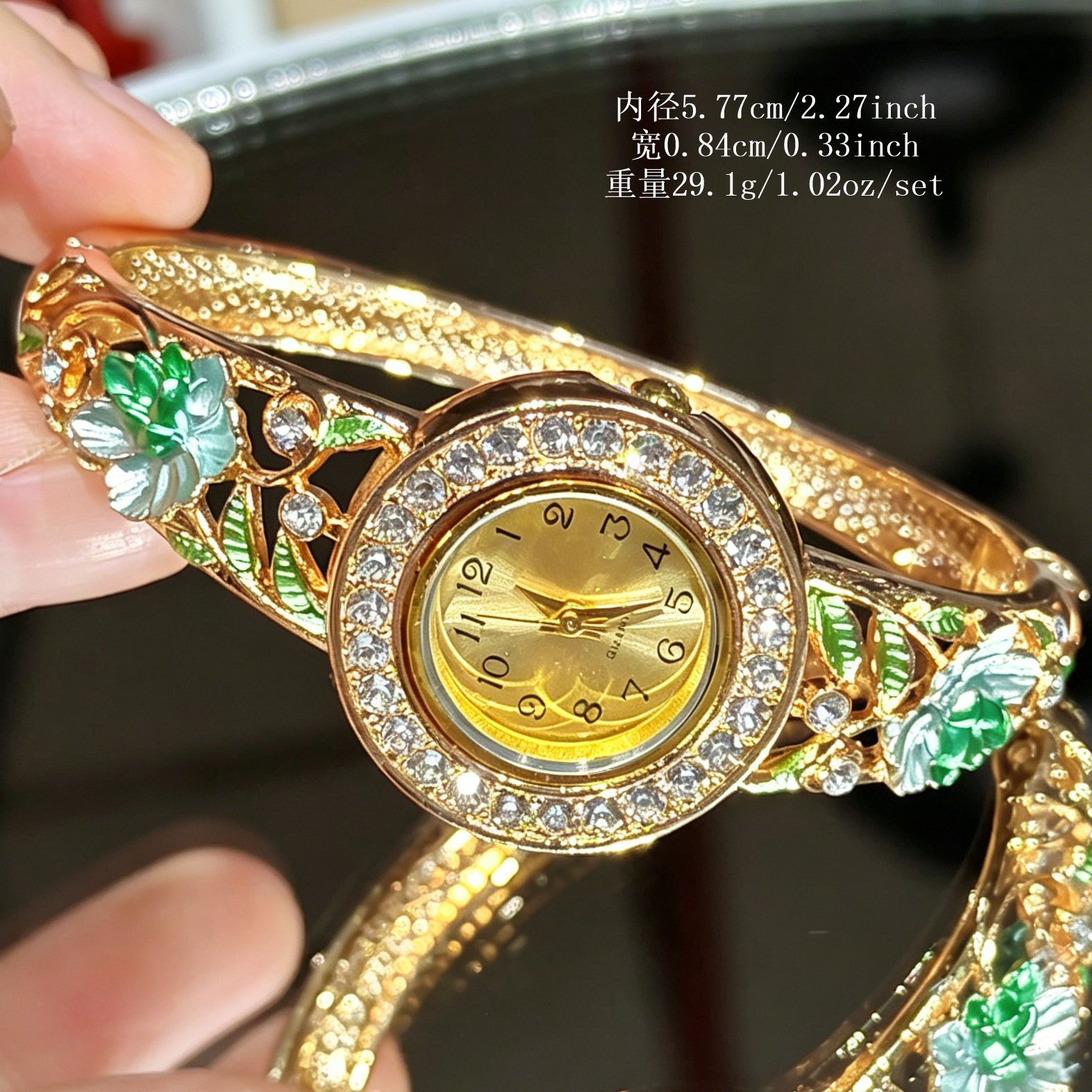 Vintage gouden emaille bloemen - Jewelry Watches Vintage recensie en prijs