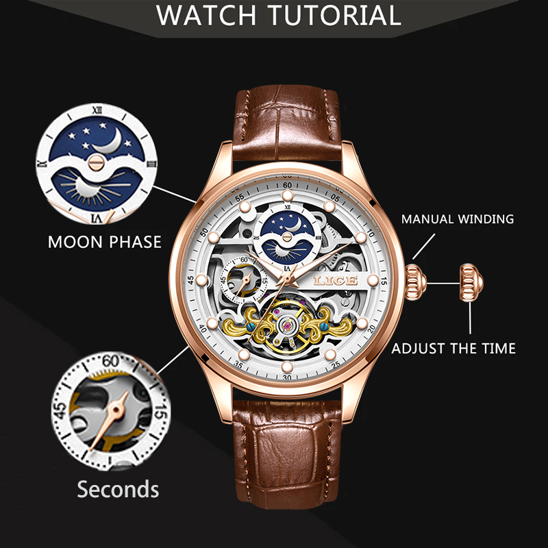 LUIK Retro Business Skeleton M - Mens Mechanical Watch recensie en prijs