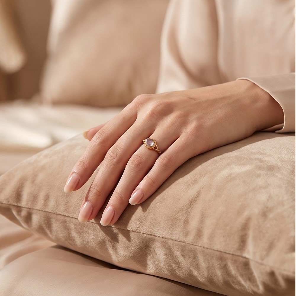 LAMOON Natuurlijke Edelsteen L - Turquoise Stone Ring recensie en prijs