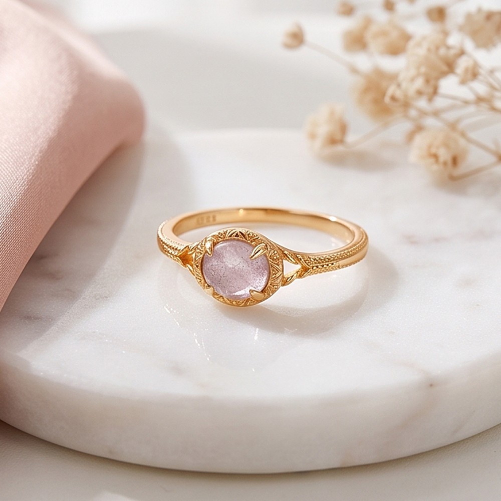 LAMOON Natuurlijke Edelsteen L - Turquoise Stone Ring recensie en prijs