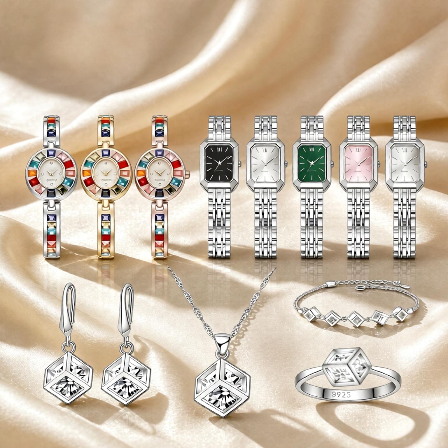 Luxe 925 Sterling Zilver Geome - Best Jewelry Watches For Women recensie en prijs