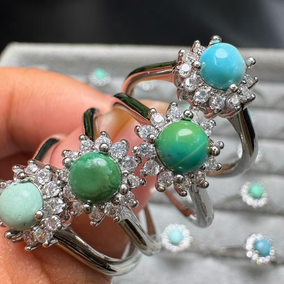 1Pc Fengbaowu Natuurlijke Turq - Turquoise Stone Ring recensie en prijs