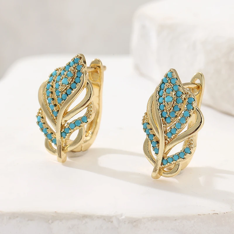Creatieve bladvormige oorringe - Turquoise Stone Ring recensie en prijs