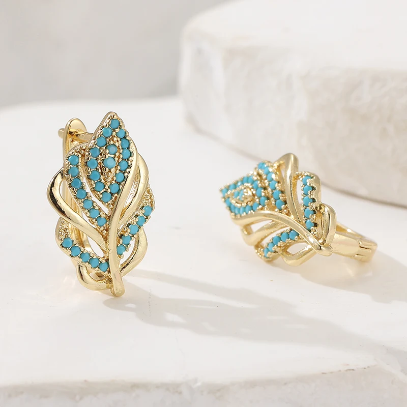 Creatieve bladvormige oorringe - Turquoise Stone Ring recensie en prijs